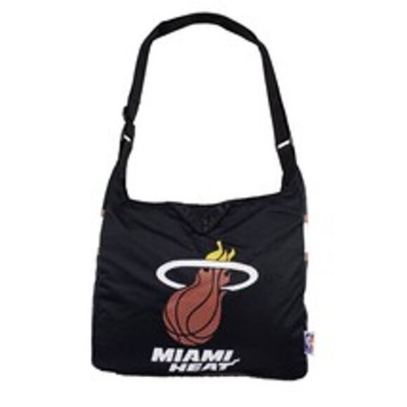NBA Miami Heat Tote Jersey Logo Black Snap Large Logo New Strap - Picture 1 of 3